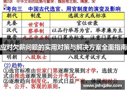 应对欠薪问题的实用对策与解决方案全面指南